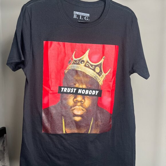Notorious B.I.G. Trust Nobody Graphic T-Shirt Black Size M - Picture 3 of 4